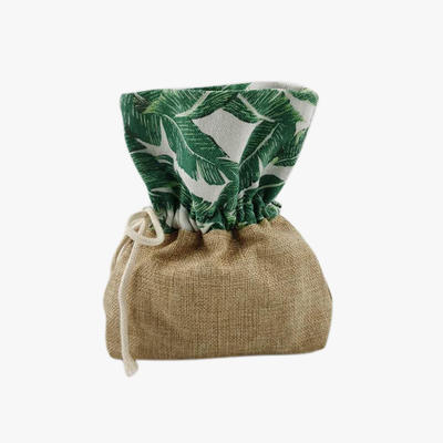 Drawstring linen bag Environmental jewellery pouch