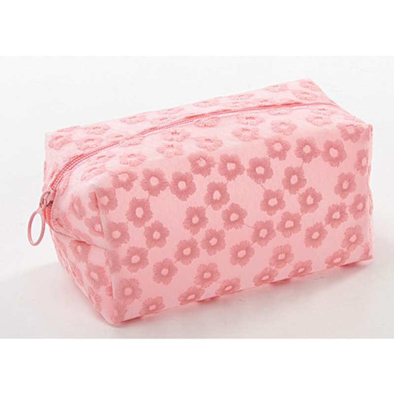 Net red mini chrysanthemum Cosmetic Bag Mini flower storage bag PVC cosmetic bag