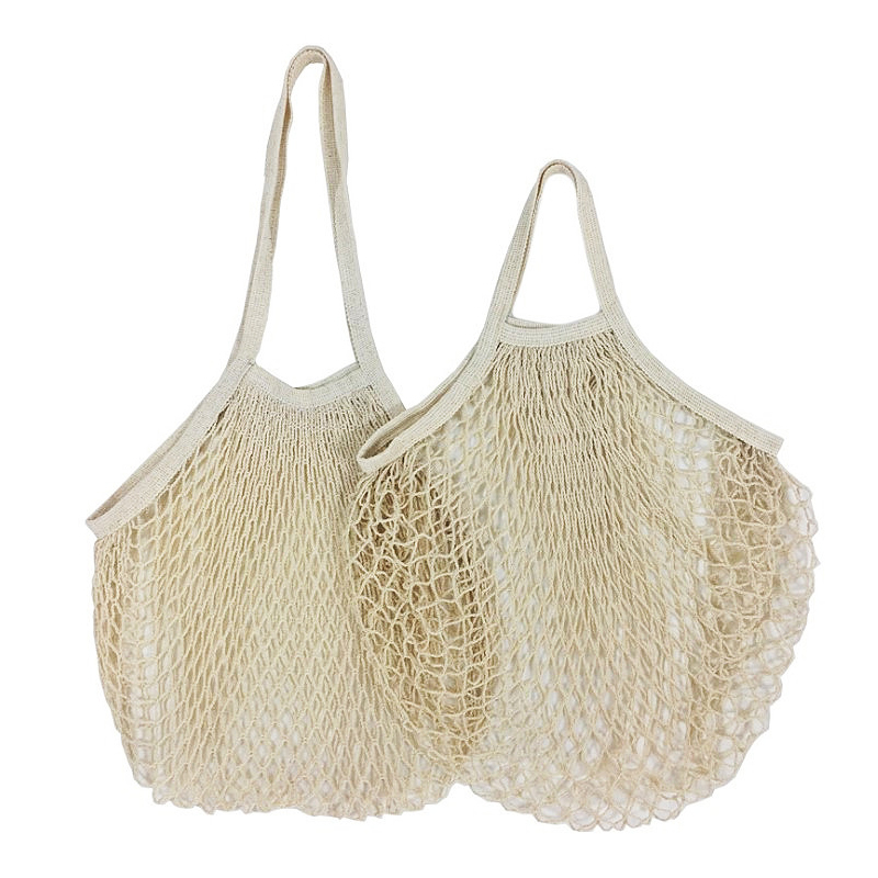 Portable cotton net bag shopping bag supermarket vegetable and fruit net bag shopping bag hollow woven bag